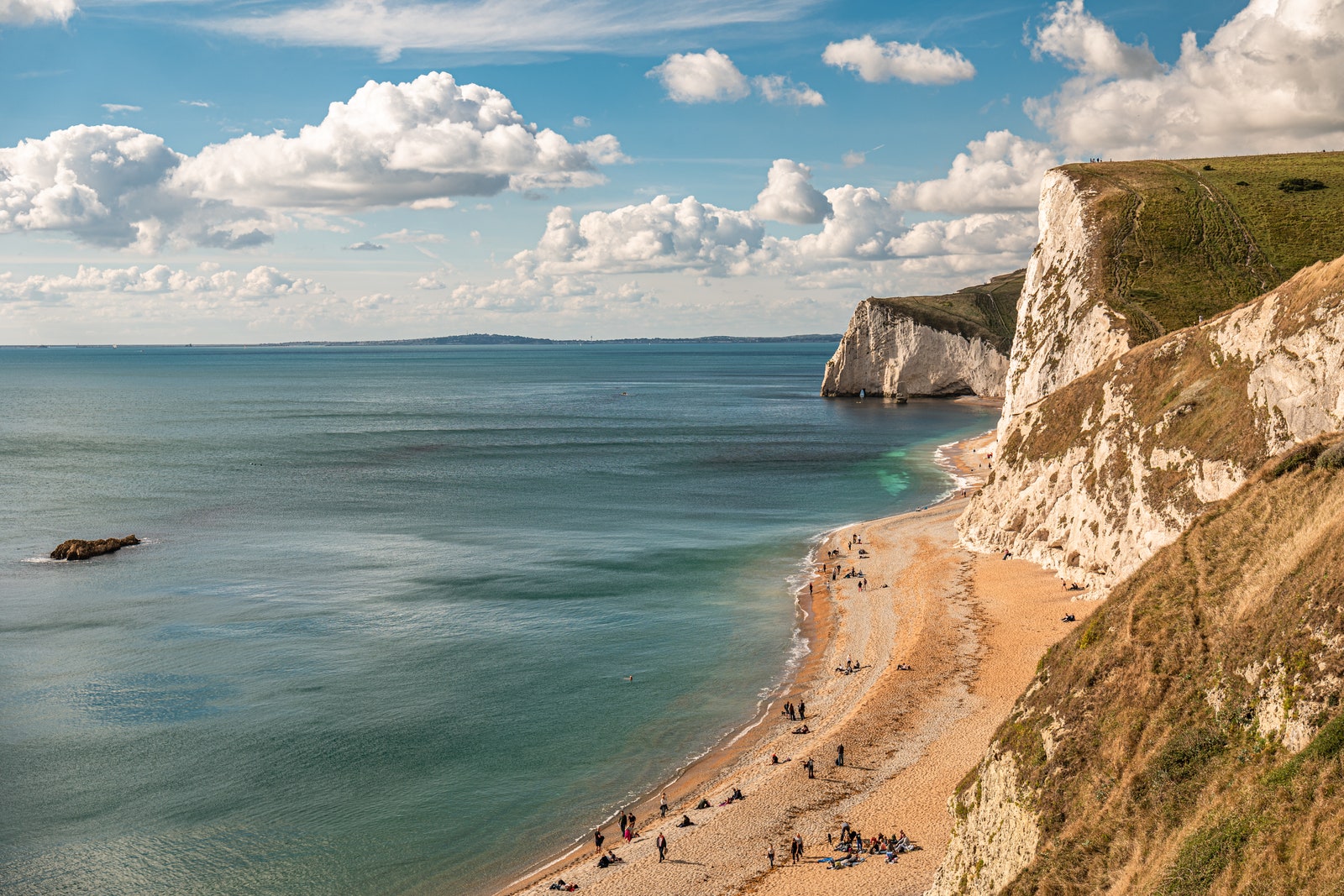 Jurassic Coast in the United Kingdom the shot shows the nature in this UNESCO world heritage which stretches from Devon...