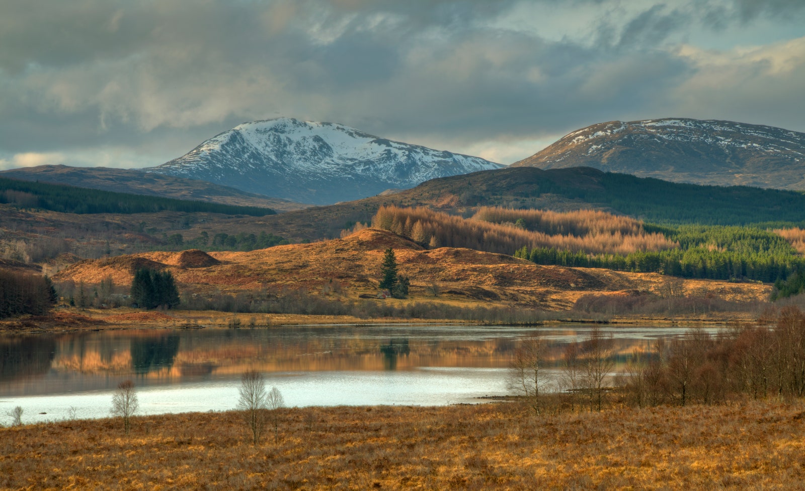 A view of Loch Garry in the Scottish Highlands in UK