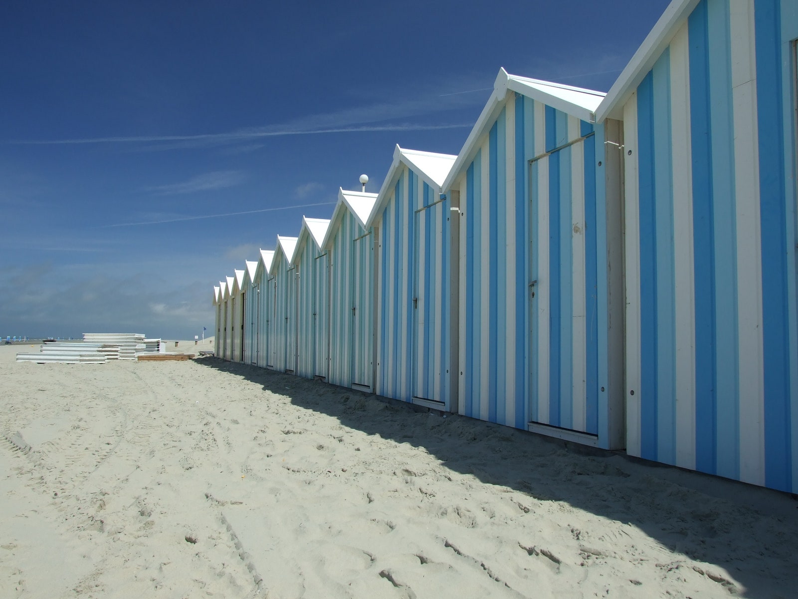 Beach huts at FortMahonPlage France.