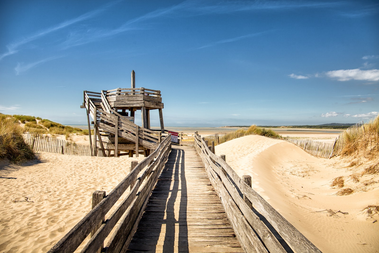 White sand beach at Le Touquet Paris Plage on the Atlantic coastline in french department Pas De Calais France