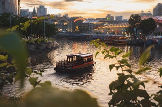 Sunset along the Singapore River