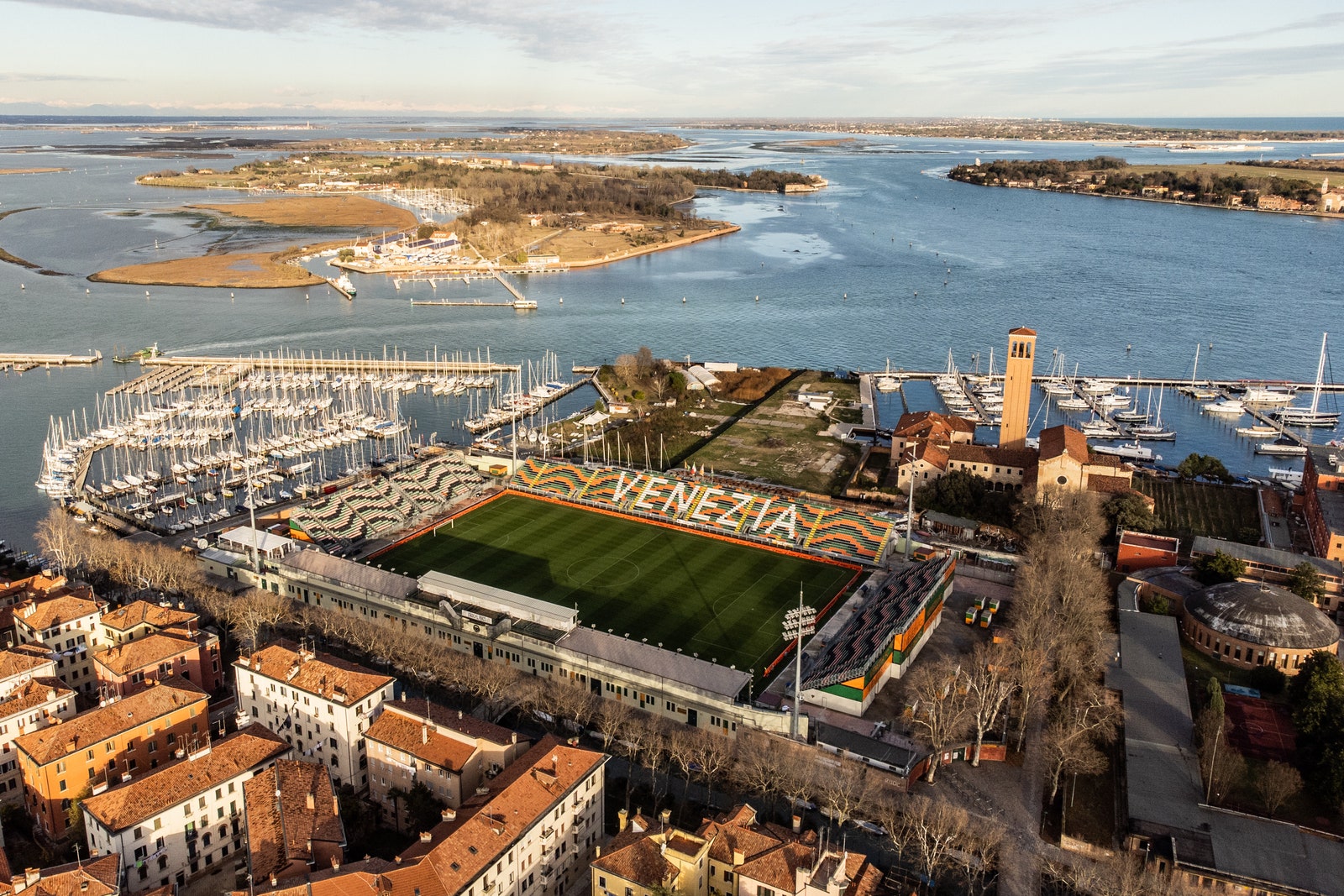 The secret football stadium hidden amongst Venice's canals