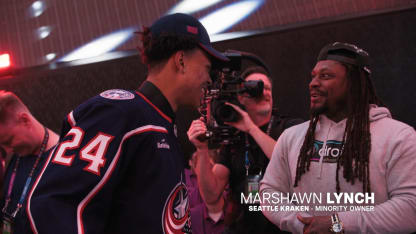 Lindstrom selected by Columbus, Meets Marshawn Lynch