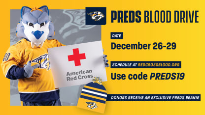 Nashville Predators, American Red Cross to Host Blood Drive from Dec. 26-29