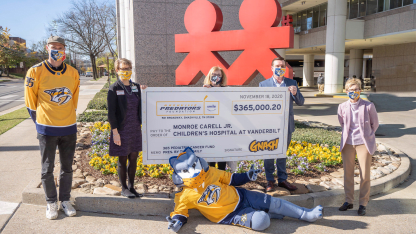 Rinne, 365 Fund Make Annual Donation to Children's Hospital at Vanderbilt