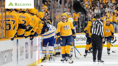 Forsberg Nets Ninth Career Hat Trick, Powers Predators to 4-2 Win Over Sabres