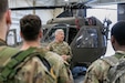 Brig. Gen. Roger Deon, Commanding General of the Army Reserve Aviation Command, engages with Army ROTC Cadets from the University of Louisville on March 31 at Fort Knox, Ky., sharing aviation opportunities offered by the U.S. Army Reserves. | Photo by Sarah Windmueller, U.S. Army Cadet Command Public Affairs