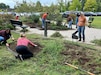 Army Reserve Soldiers, Civilian employees, and Families volunteer to weed, plant, and mulch pollinator gardens at the Office of the Chief, Army Reserve, on 29 September at Fort Belvoir, Va. The revitalization of the garden, as well as its initial install in 2017, was funded through a National Environmental Education Foundation (NEEF) grant for National Public Lands Day.