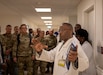 Angolan Army doctor Pedro Silva explains the operations of a hospital wing to U.S. Army Reserve Soldiers assigned to the 934th Forward Resuscitative Surgical Detachment following the opening ceremony of the Medical Readiness Exercise (MEDREX) in Luanda, Angola, July 8, 2024.



MEDREX is a medical readiness exercise program, planned and executed by U.S. Army Southern European Task Force, Africa (SETAF-AF), that allows military health professionals from the U.S. and their African partners to exchange medical practices, procedures and techniques that build and strengthen treatment capabilities, resulting in lasting relationships between the partners.(U.S. Army photo by 1st Lt. Katherine Sibilla)