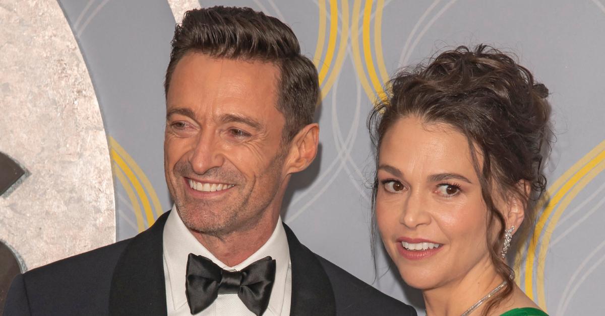 Hugh Jackman and Sutton Foster at the 75th Annual Tony Awards in June 2022.