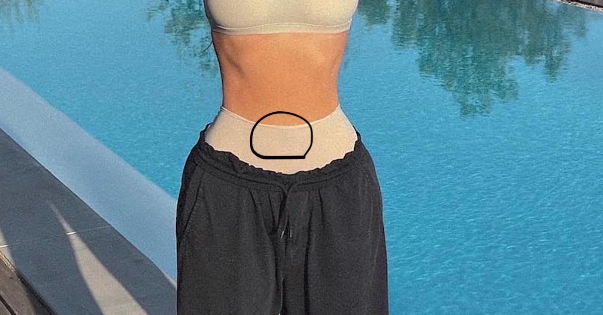 Kim Kardashian belly button