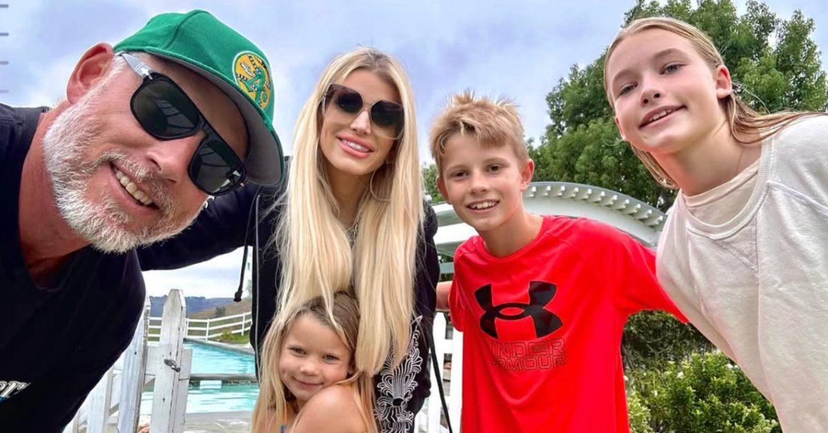 Jessica Simpson with her husband Eric and their three kids.