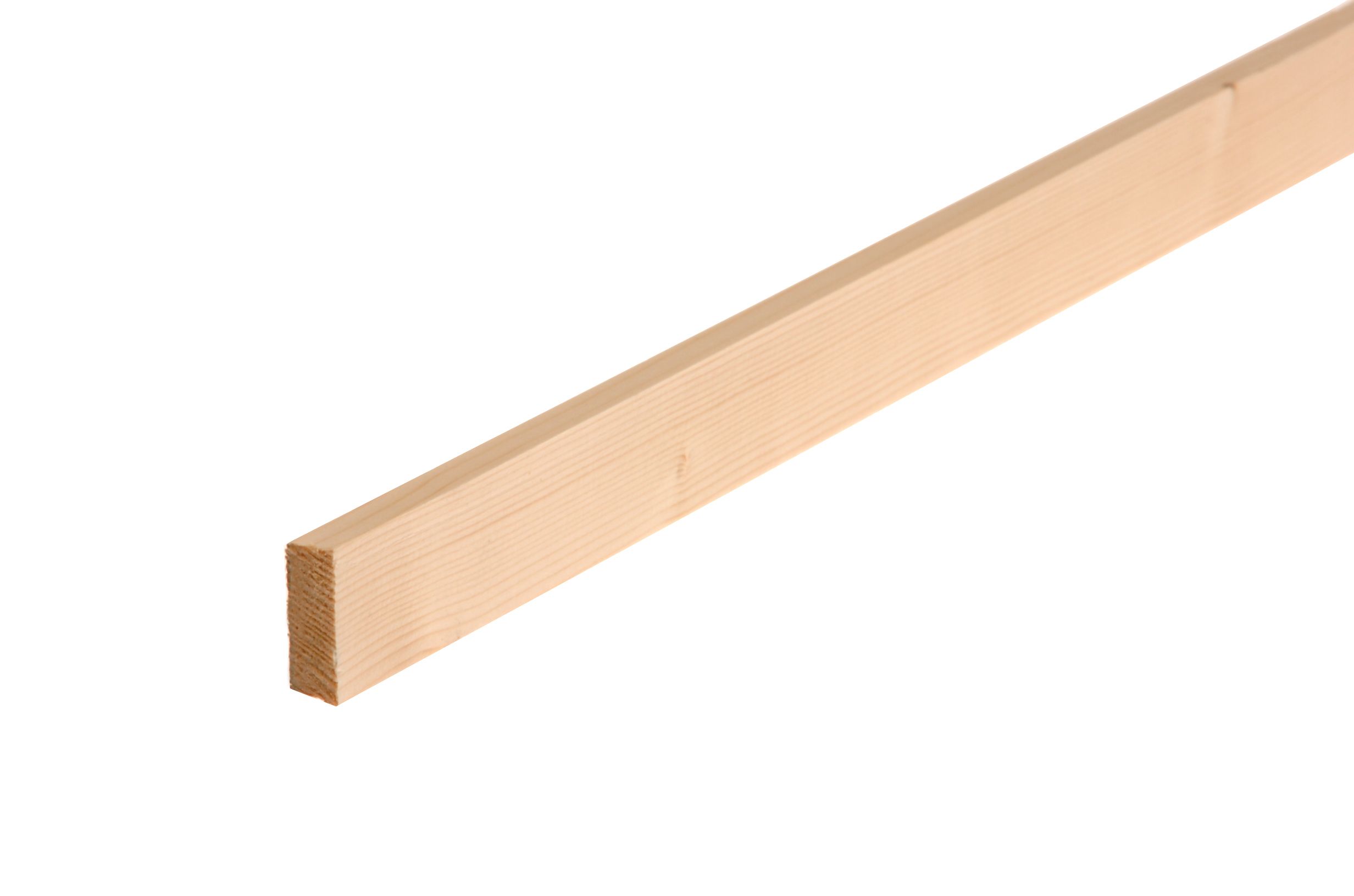 Smooth Planed Whitewood spruce Stick timber (L)2.4m (W)44mm (T)12mm, Pack of 16