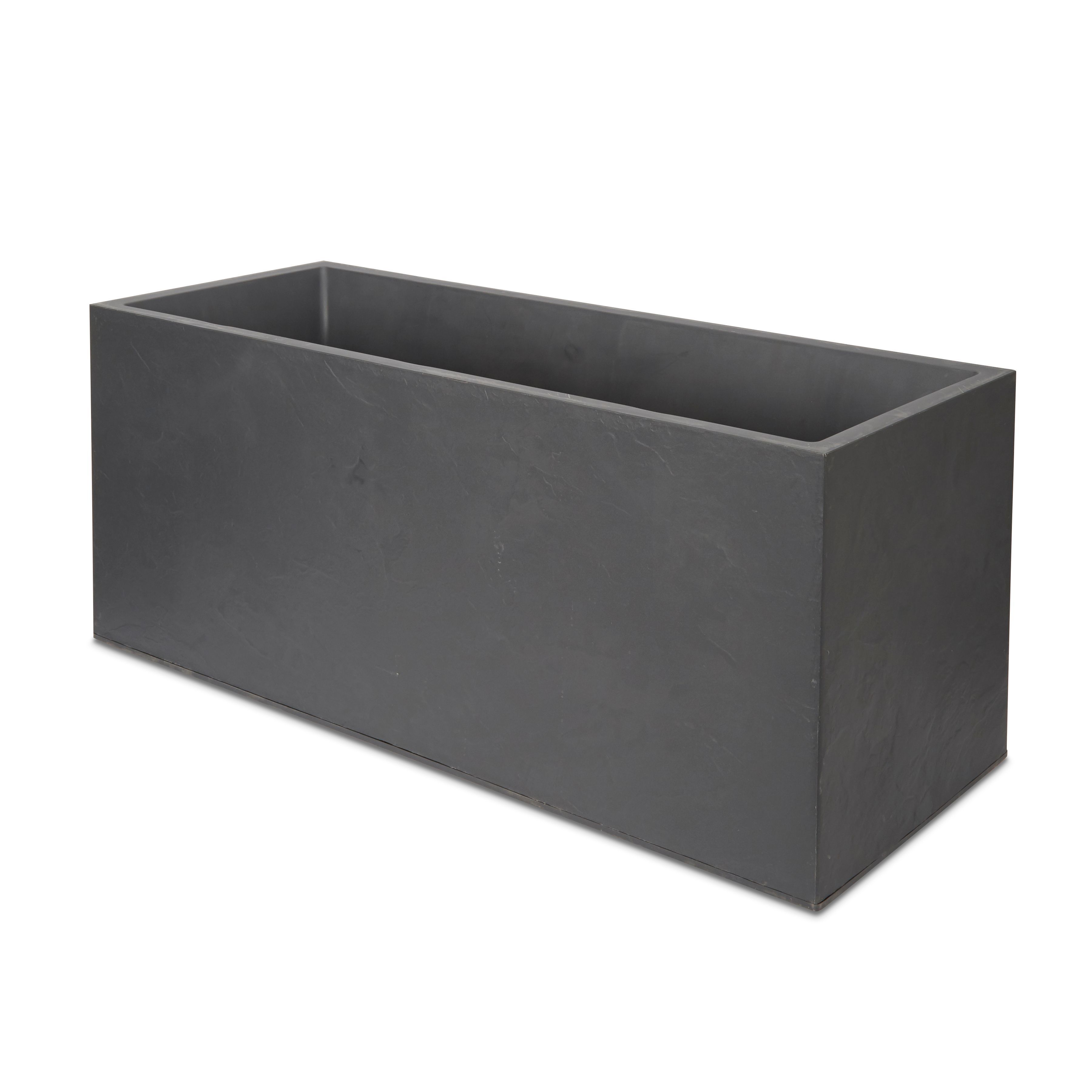 Verve Dark grey Plastic Rectangular Trough (H)43cm (W)100cm