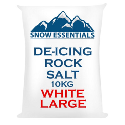 Large 10kg White Deicing Rock Salt Grit For Snow & Ice Removal by Laeto Snow Essentials - FREE DELIVERY INCLUDED