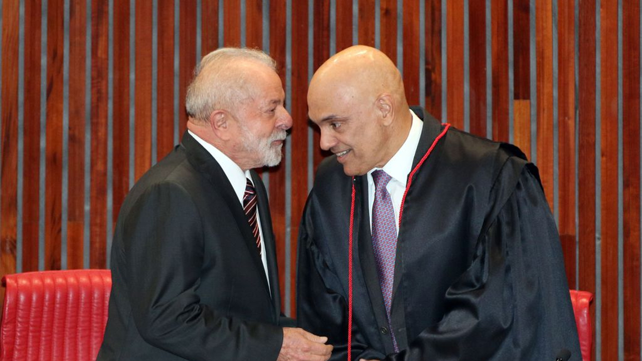 O presidente Lula e o ministro do STF Alexandre de Moraes.