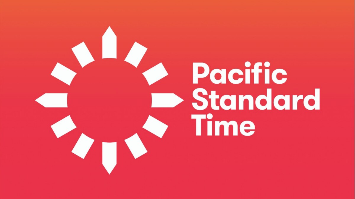 Gradient orange and pink background with "Pacific Standard Time" in white letters.