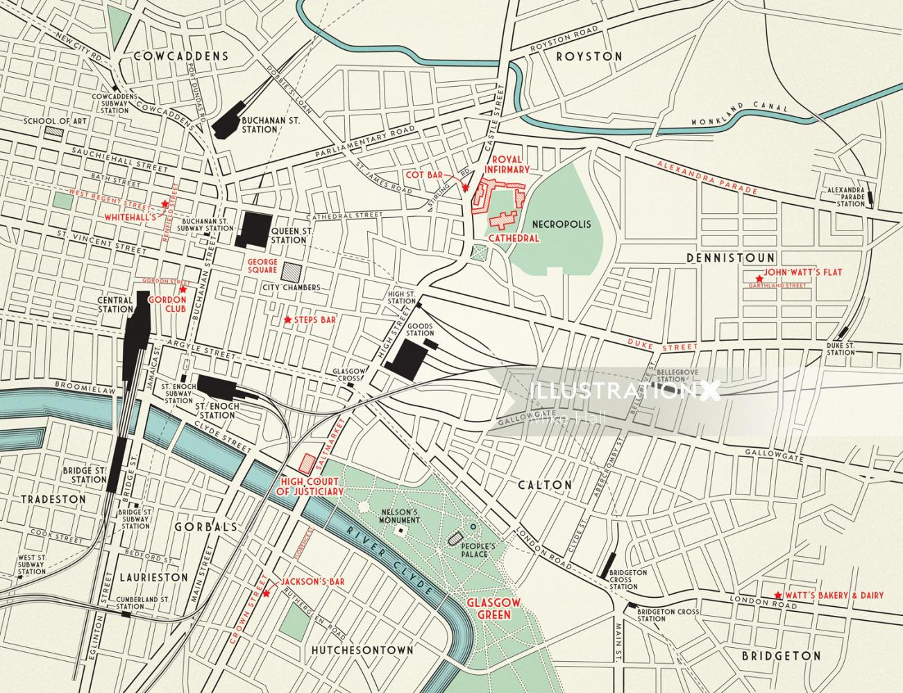 Map Of Glasgow Area Toursmaps Com - vrogue.co