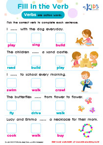 Fill in the Verb Printable