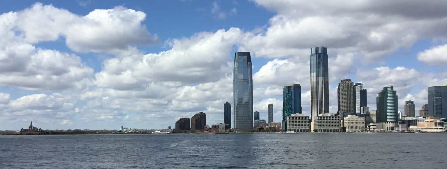 Jersey City set fra Manhattan i New York