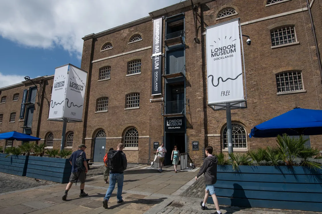 New Signage outside London museum Docklands