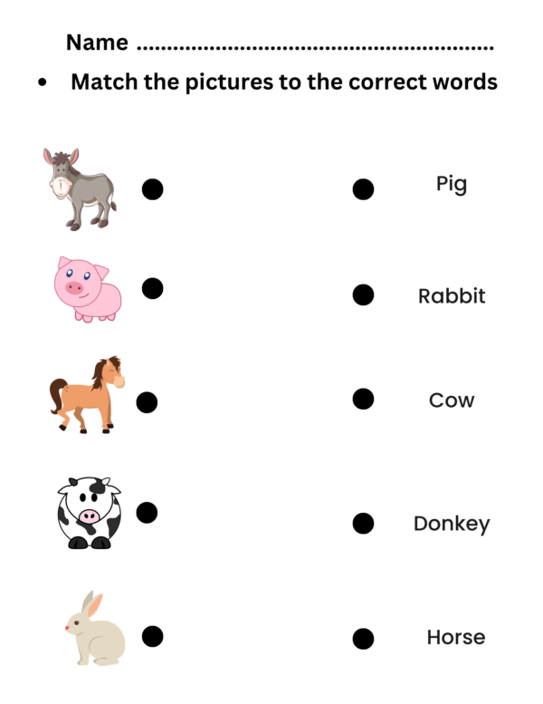 Farm Animals Flashcards & Worksheets. Vocab & activity games for kids ...