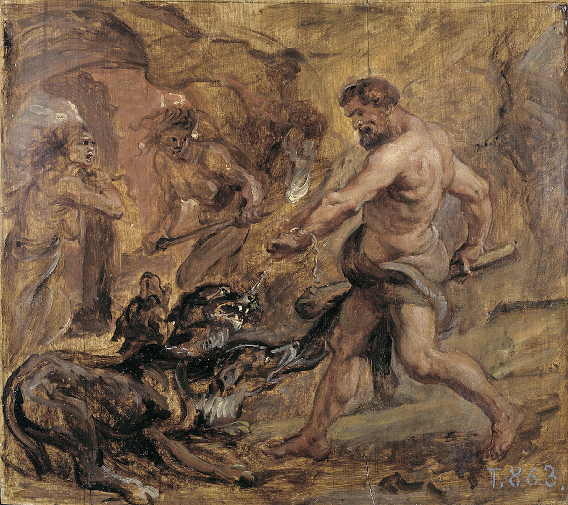 Peter Paul Rubens - Hercules and Cerberus 1636