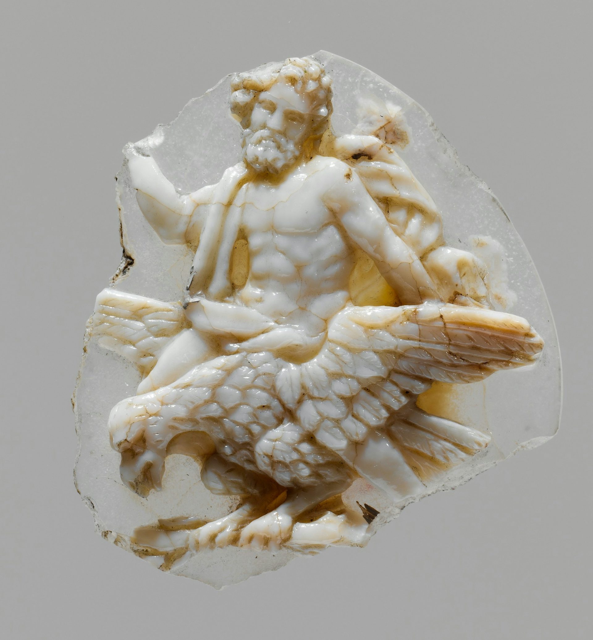 Sardonyx cameo fragment with Jupiter astride an eagle