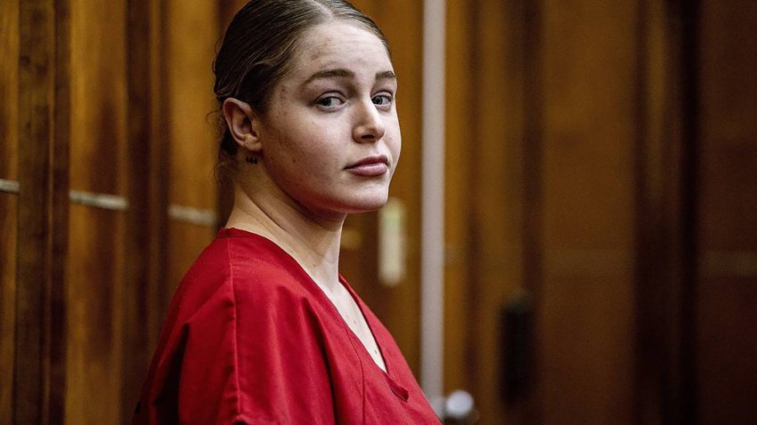 OnlyFans model and accused murderer Courtney Clenney in court in February 2024. (Pedro Portal/El Nuevo Herald/Tribune News Service via Getty Images)