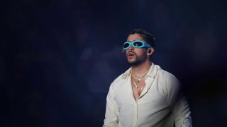 SAN JUAN,PUERTO RICO – JULY 28: Bad Bunny performs during his concert, “Un Verano Sin Ti”  at Coliseo de Puerto Rico José Miguel Agrelot on July 28, 2022 in San Juan, Puerto Rico.(Photo by Gladys Vega/Getty Images)