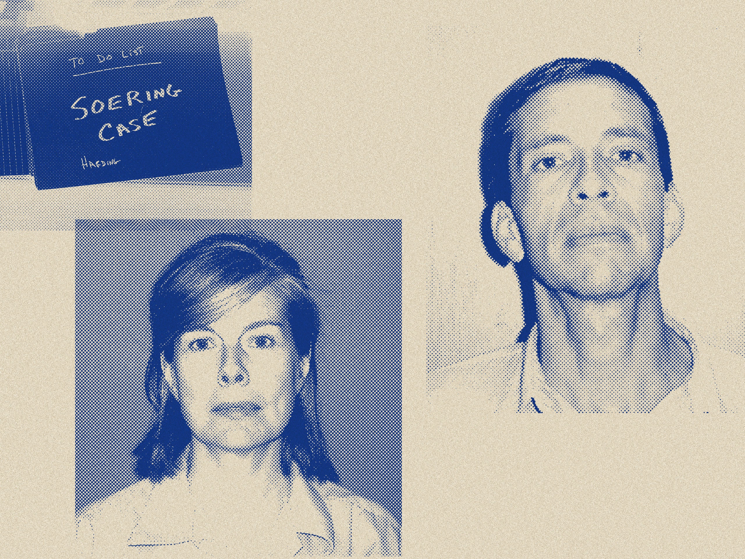 A mugshot of Elizabeth Haysom and Jens Soering