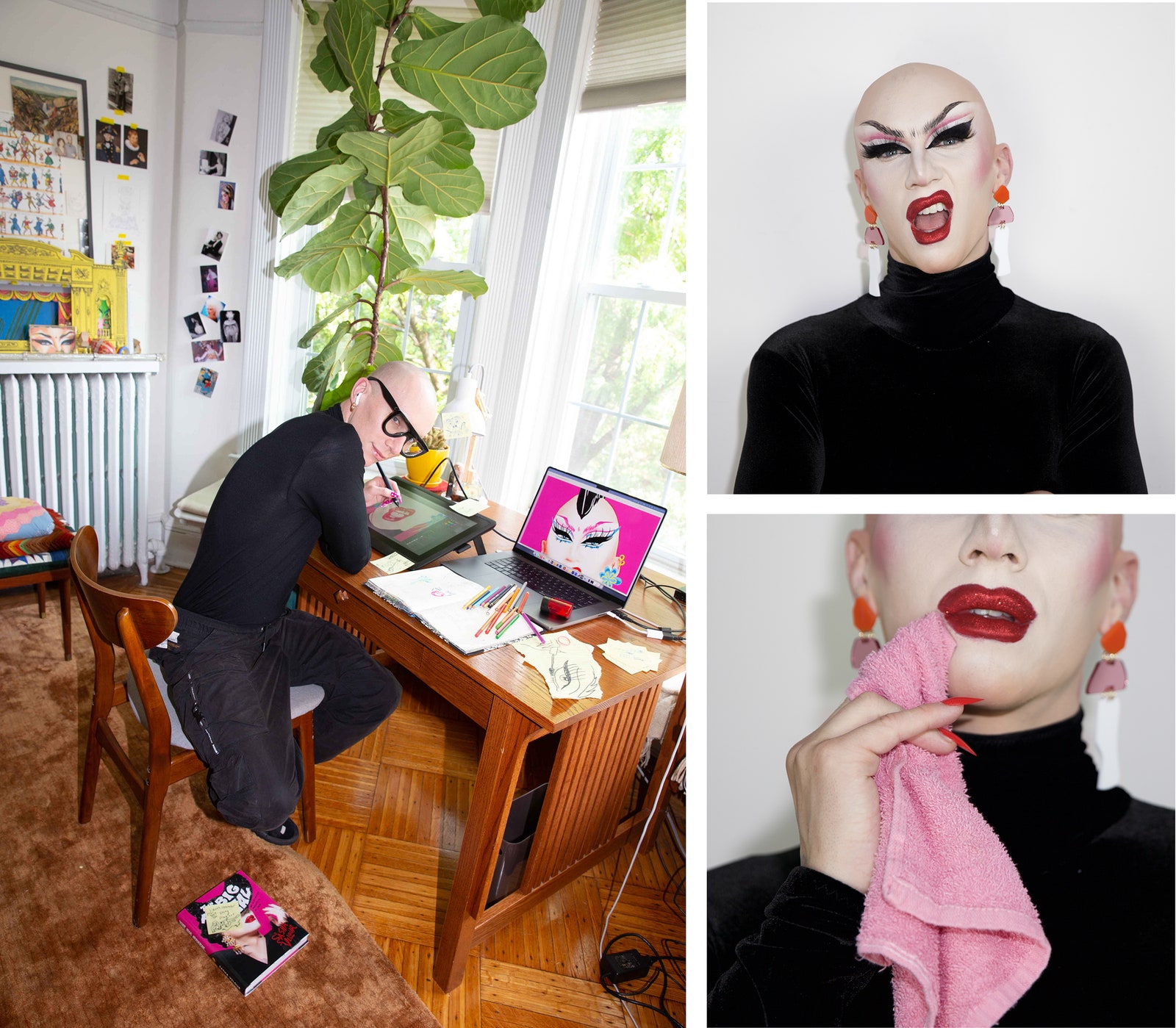 Sasha Velour in her studio Sasha Velour poses for the camera.