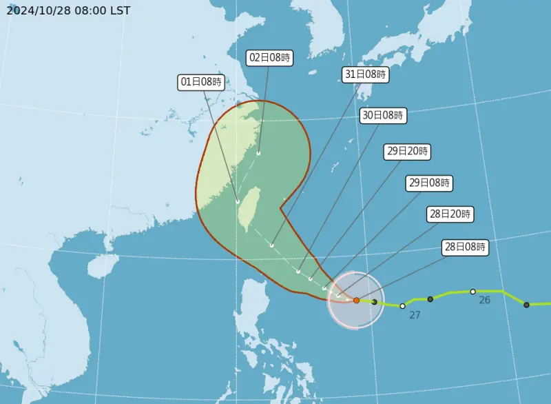 康芮颱風路徑一天三變！加速走向曝光　海陸警時間、風雨影響整理