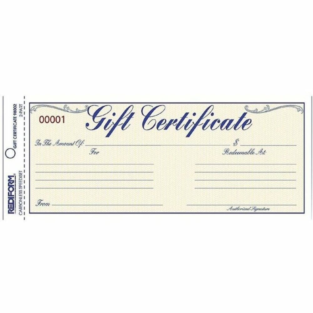 Rediform Gift Certificates with Envelopes - 8.5" x