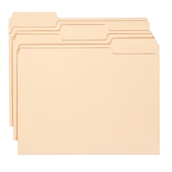 Office Depot® Brand Economy File Folders, 1/3 Cut, Letter Size, Manila, Pack Of 150