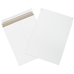 Partners Brand Self-Seal Stayflats® Plus Express Pouch Mailers, 9 3/4" x 12 1/4", White, Pack Of 25