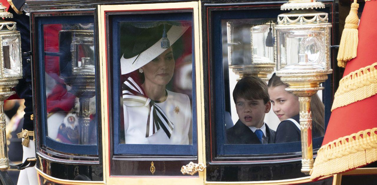 kate middleton attended trooping the colour support royal family