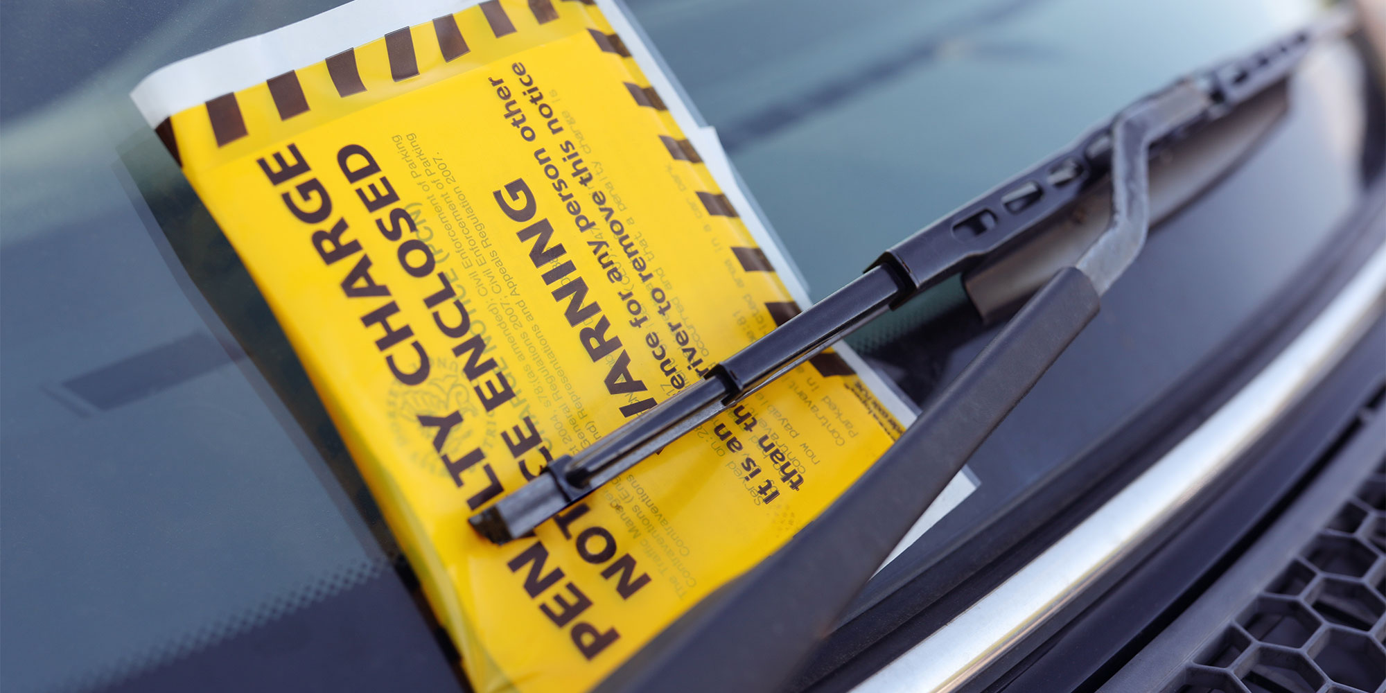 PCN/Parking ticket on a car window