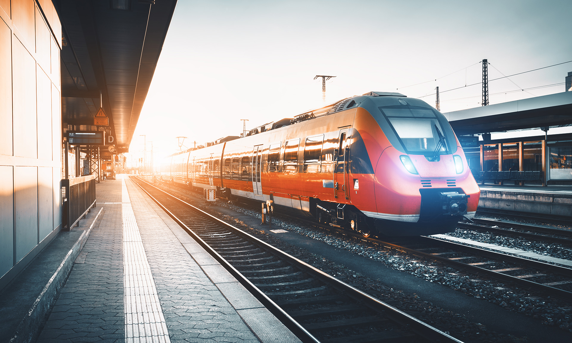 train at a train station