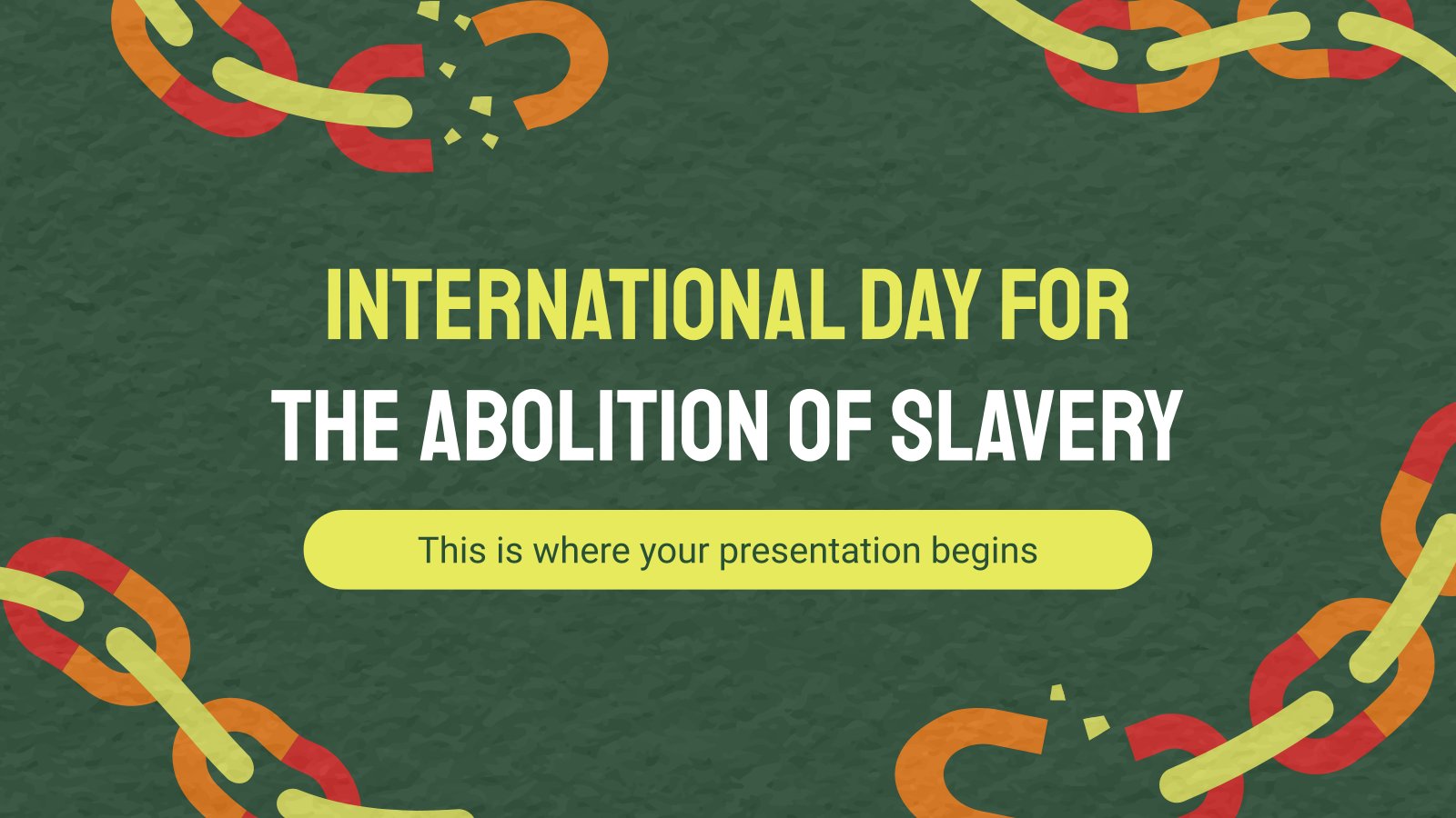 International Day for the Abolition of Slavery presentation template 