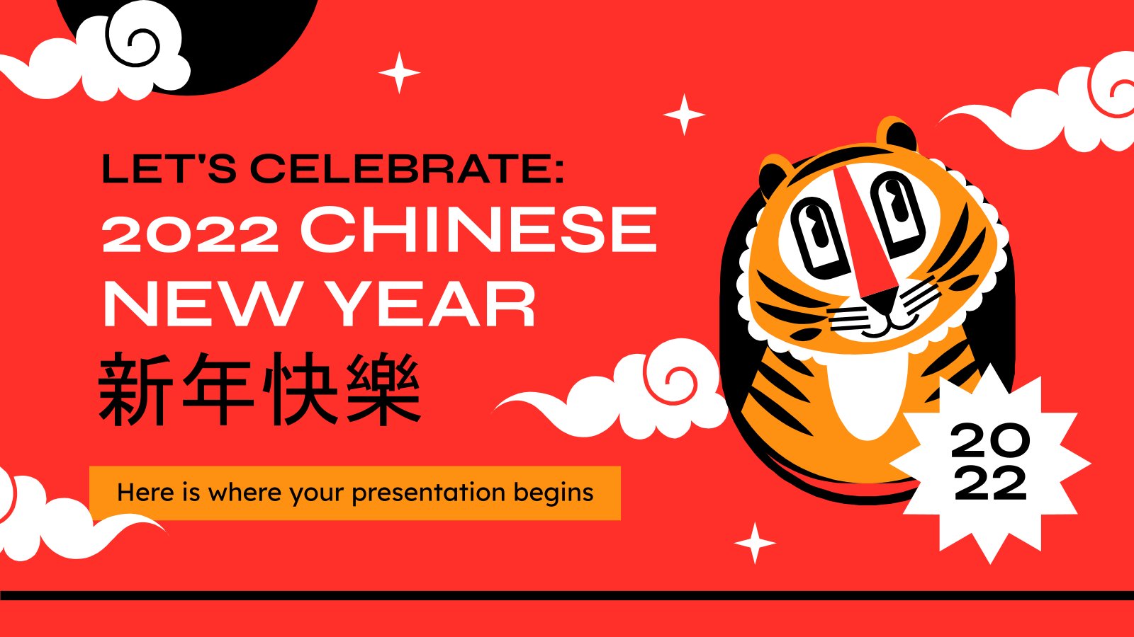 Let's Celebrate: 2022 Chinese New Year presentation template 