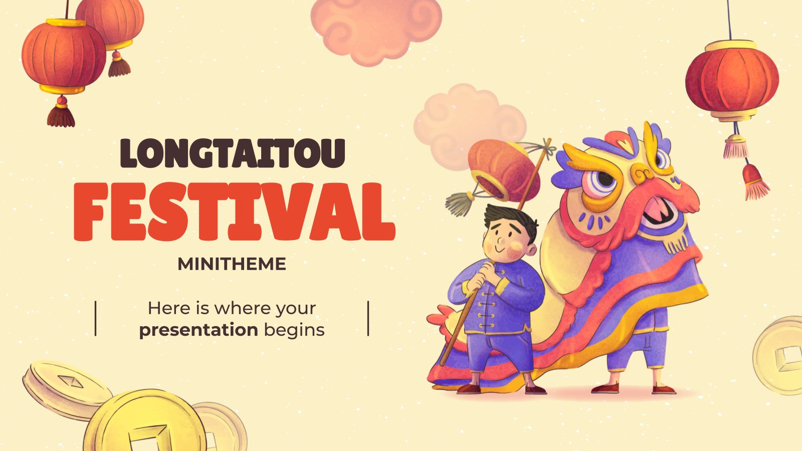 Longtaitou Festival Minitheme presentation template 