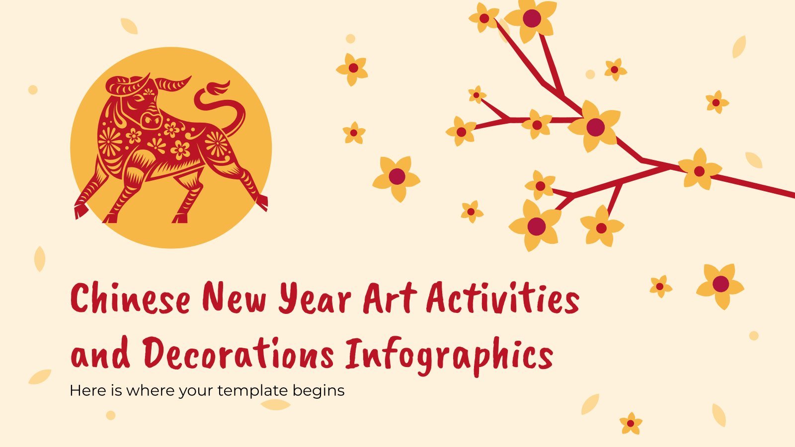 Chinese New Year Art Activities and Decorations Infographics presentation template 