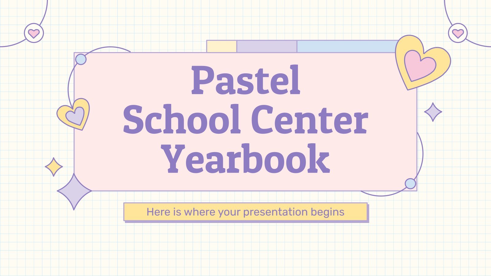 Pastel School Center Yearbook presentation template 