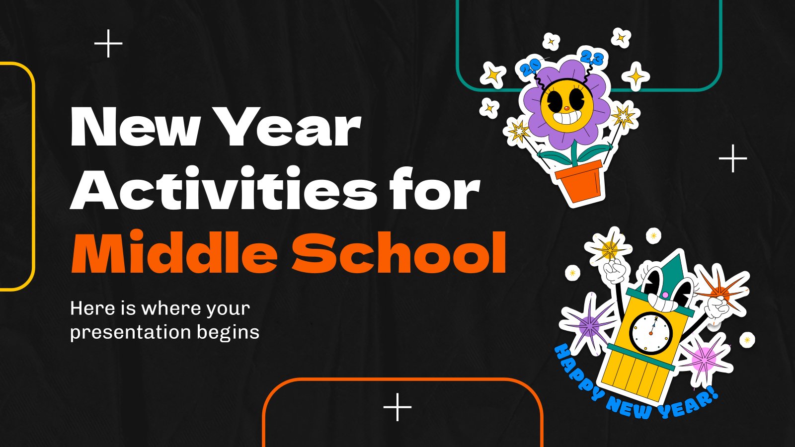 New Year Activities for Middle School presentation template 