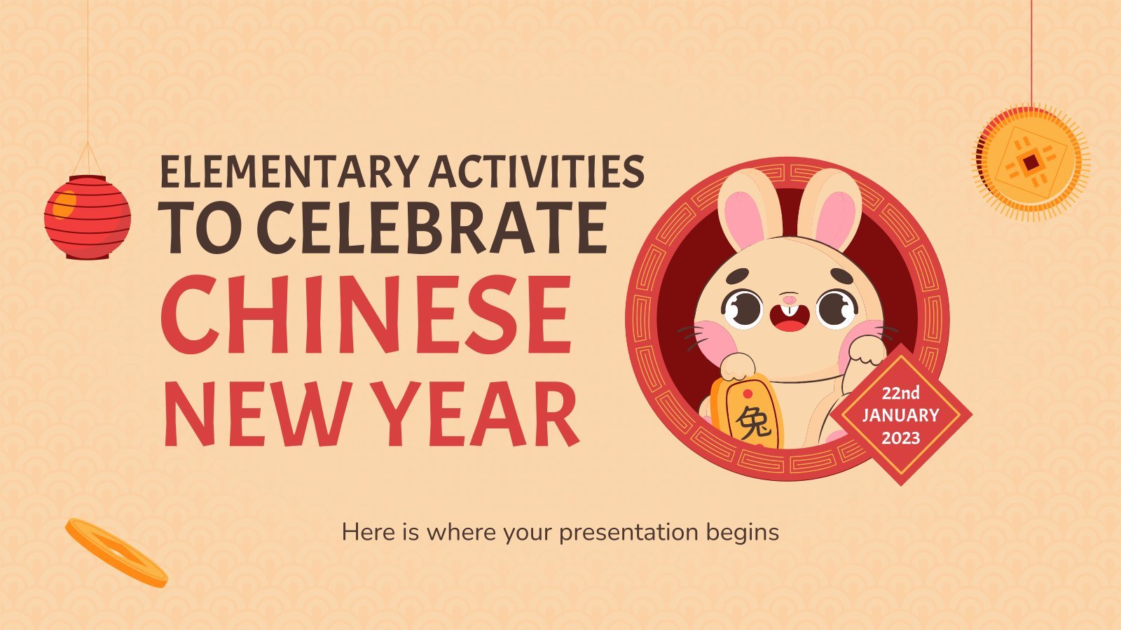 Elementary Activities to Celebrate Chinese New Year presentation template 