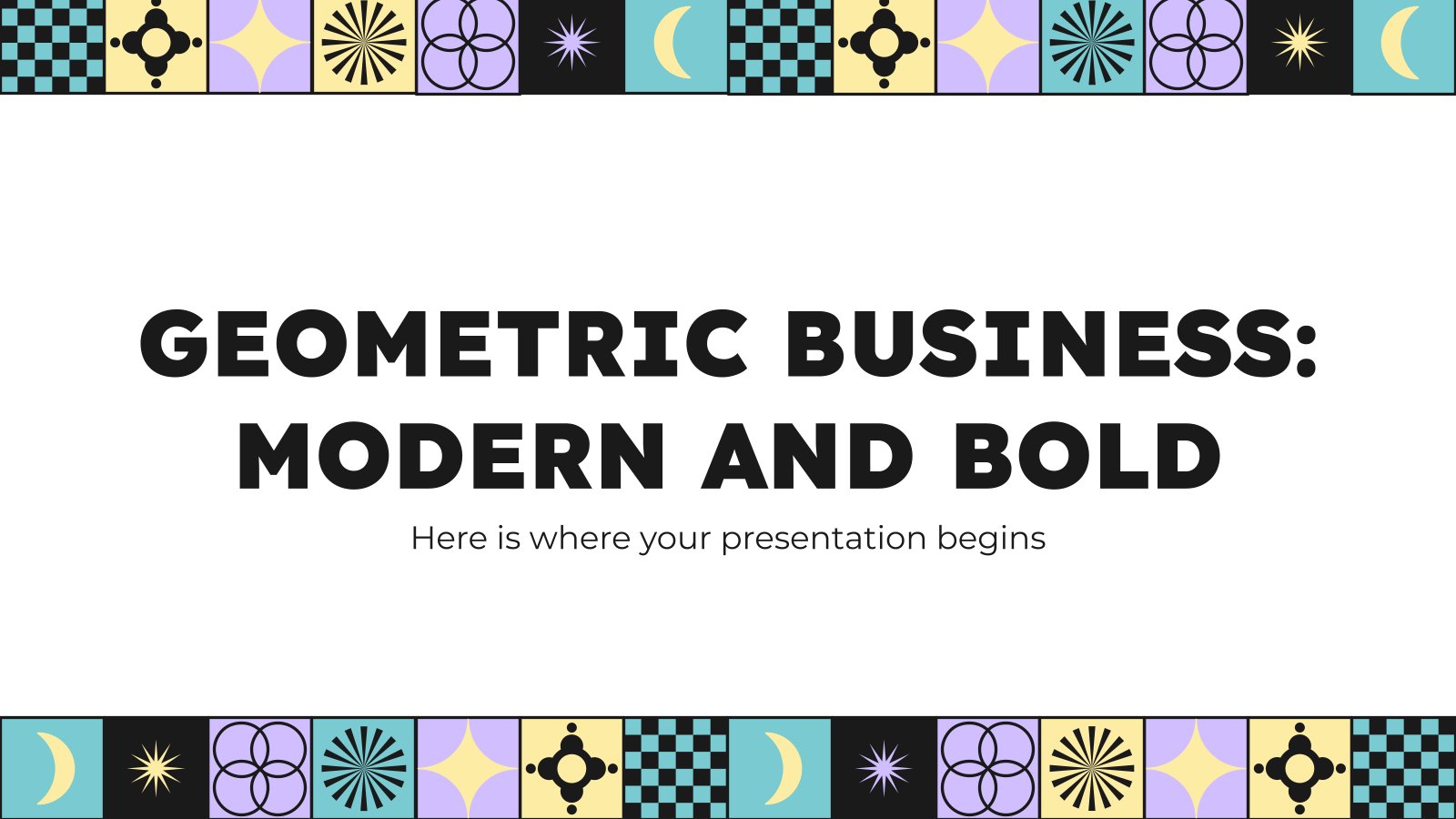 Geometric Business: Modern and Bold presentation template 