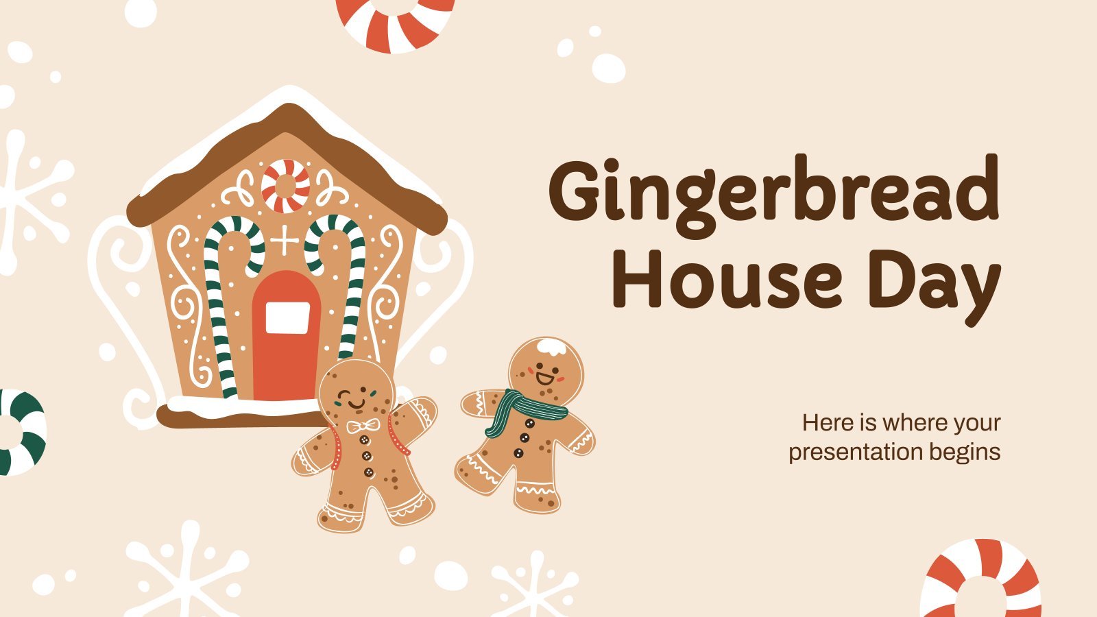 Gingerbread House Day presentation template 