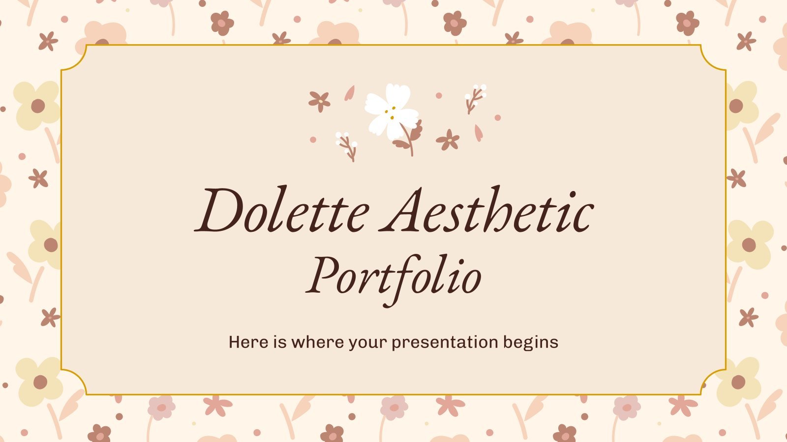 Dollete Aesthetic Portfolio presentation template 