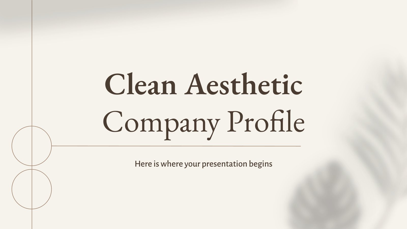 Clean Aesthetic Company Profile presentation template 